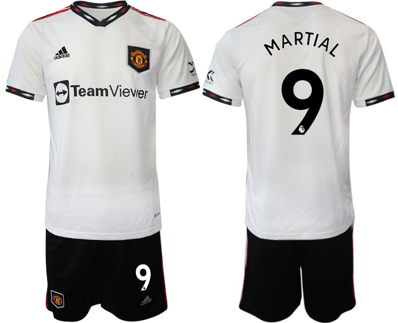 Men 2022-2023 Club Manchester United away white #9 Soccer Jersey->manchester united jersey->Soccer Club Jersey